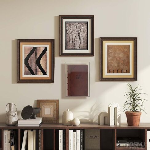 Acrylic Clear Display Case for Bible - Wall Mount Display Case for Book Jewelry Collector - Family Old Bible Heirloom Shadow Protect Box in Kuwait