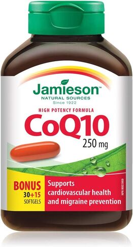 Jamieson CoQ10 250mg High Potency 30+15Sgels in Saudi Arabia