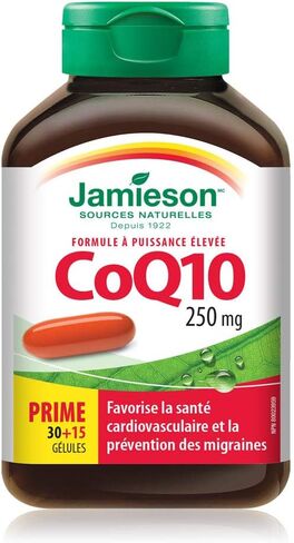 Jamieson CoQ10 250mg High Potency 30+15Sgels in Saudi Arabia
