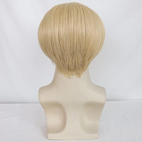 Blonde Men Wig Middle Part Straight Male Blonde Wig Boys Short Heat Resistant Synthetic Hair Daily Wear Costume Wig (Blonde) in Saudi Arabia