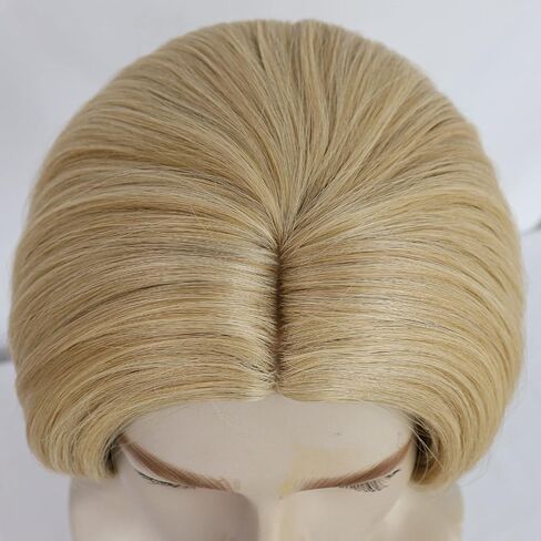 Blonde Men Wig Middle Part Straight Male Blonde Wig Boys Short Heat Resistant Synthetic Hair Daily Wear Costume Wig (Blonde) in Saudi Arabia