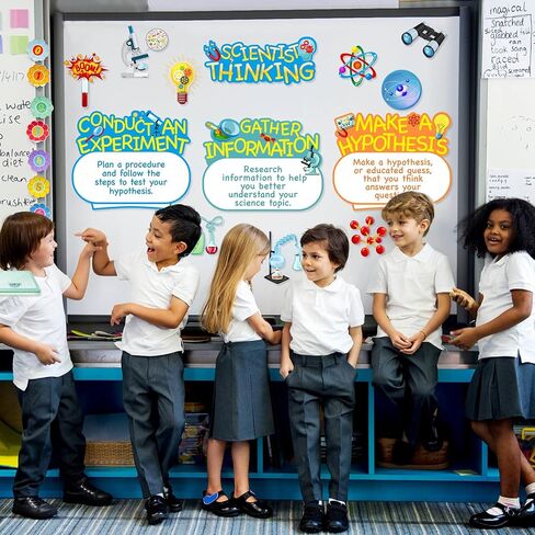 25 Pieces Science Bulletin Board Set, Multi Colors Science Theme Cutouts Science Board Posters Science Lab Card Decorations with Adhesive Dots for School, Classroom, Office, Chemistry Party Supplies in Saudi Arabia