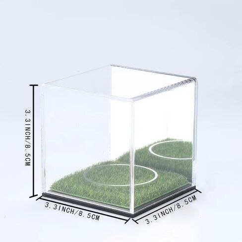 Baseball Display case Anti-uv Acrylic, a New Upgrade Acrylic with a Mirror with Turf Baseball case , Cube Ball Protection Souvenir Signature Display case-for The Official Size of The Ball in Saudi Arabia