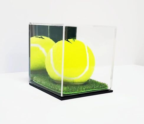 Baseball Display case Anti-uv Acrylic, a New Upgrade Acrylic with a Mirror with Turf Baseball case , Cube Ball Protection Souvenir Signature Display case-for The Official Size of The Ball in Saudi Arabia