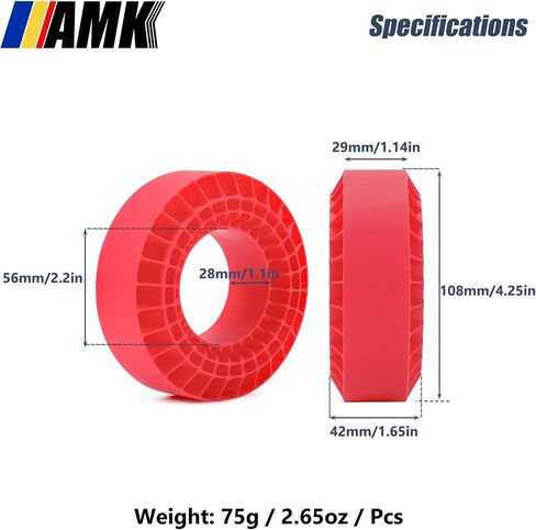 AMK 108x42mm Silicone 1.9 Crawler Tire Foam Insert, 1.9" Tires Waterproof Inner Filler for 1/10 RC Crawler Axial SCX10 Capra RXB10 TF2 Redcat Gen7 Gen8 TRX4 Upgrades (Blue) in Saudi Arabia