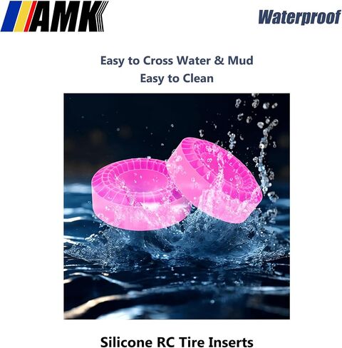 AMK 108x42mm Silicone 1.9 Crawler Tire Foam Insert, 1.9" Tires Waterproof Inner Filler for 1/10 RC Crawler Axial SCX10 Capra RXB10 TF2 Redcat Gen7 Gen8 TRX4 Upgrades (Blue) in Saudi Arabia