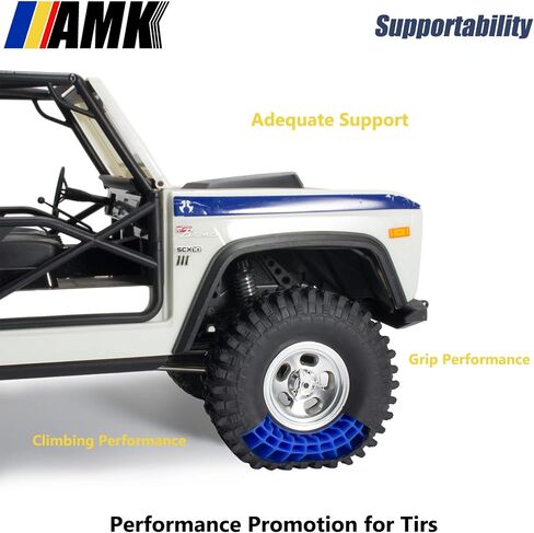 AMK 108x42mm Silicone 1.9 Crawler Tire Foam Insert, 1.9" Tires Waterproof Inner Filler for 1/10 RC Crawler Axial SCX10 Capra RXB10 TF2 Redcat Gen7 Gen8 TRX4 Upgrades (Blue) in Saudi Arabia