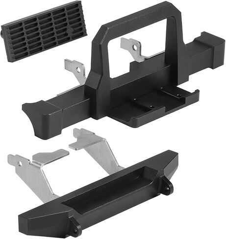 TRX4M Bumper CNC Aluminum Classic Front Rear Bumper with Winch Mount and Grille for 1/18 RC Crawler TRX4M upgrades accessories (Front Bumper and Front Grill) in Saudi Arabia