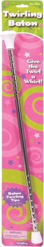 Schylling Twirling Baton - Metal Kids Baton - Rubberized Ends in Assorted Pink, White, and Purple Colors - Ages 3 and Up - One Baton in Saudi Arabia