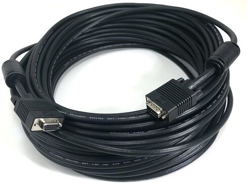Inc. 100 feet X/S/VGA Coaxial HD15 Male To Female Extension Cable Double Shield with Ferrites (M05-1100DS ) in Saudi Arabia
