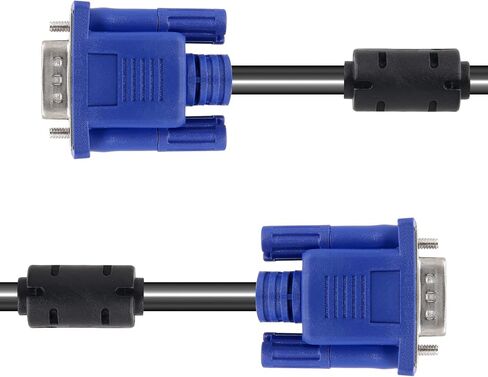 كابل تمديد VGA (كابل VGA ذكر إلى أنثى) - كابل محول فيديو شاشة 10 أقدام/3 متر HD15 يدعم 1080P Full HD لأجهزة الكمبيوتر المحمول والكمبيوتر الشخصي وجهاز العرض والتلفزيون عالي الدقة والشاشة (أزرق) in Kuwait