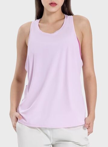 Workout Tops Open Back Shirts Gym Workout Clothes Tie Back Musle Tank for Women in Saudi Arabia
