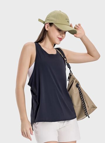 Workout Tops Open Back Shirts Gym Workout Clothes Tie Back Musle Tank for Women in Saudi Arabia