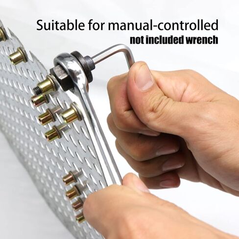 WAFJAMF 150 قطعة #8-32، #10-24، 1/4"-20، 5/16"-18,3/8"-16 مجموعة متنوعة من صواميل البرشام المترية من الفولاذ الكربوني المسطح برأس ملولب متنوعة in Kuwait