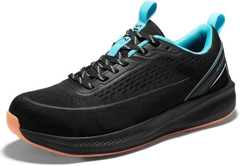 SPIEZ Composite Toe Safety Shoes - Lightweight Breathable Work Shoes for Men, Fashion Sneakers Industrial Work Shoes for Construction Black US7.5-12 in Saudi Arabia