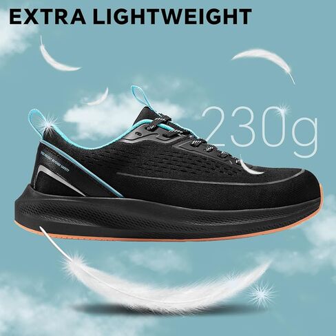 SPIEZ Composite Toe Safety Shoes - Lightweight Breathable Work Shoes for Men, Fashion Sneakers Industrial Work Shoes for Construction Black US7.5-12 in Saudi Arabia