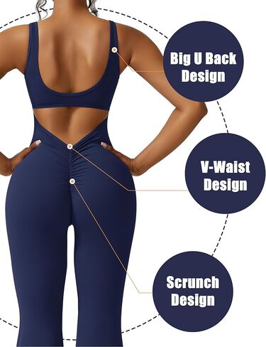 بذلة مضيئة للنساء مثيرة بدون ظهر ورقبة واسعة على شكل حرف V من الخلف ومؤخرة يوجا in Kuwait