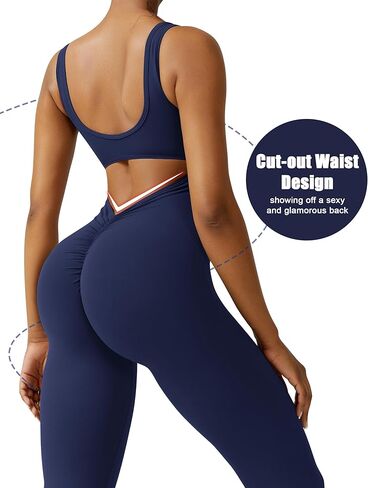 بذلة مضيئة للنساء مثيرة بدون ظهر ورقبة واسعة على شكل حرف V من الخلف ومؤخرة يوجا in Kuwait