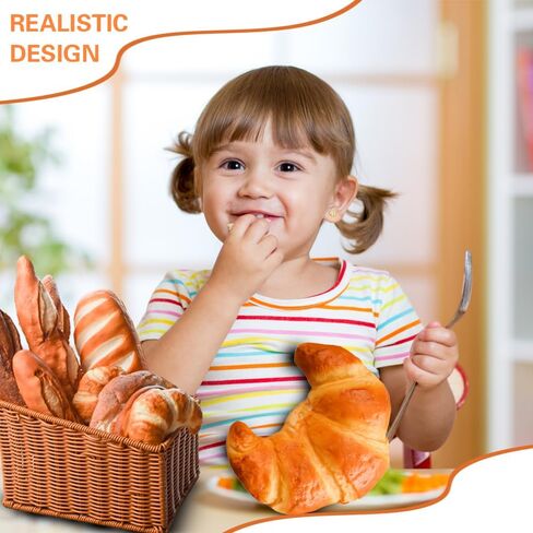 Artificial Bread French Bread Realistic Bread Realistic Food Cake French Bread Loaf Baguette Dessert for Display and Decoration,Artificial Display Food Model Pu Photography (A) in Saudi Arabia