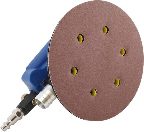 ماكينة سنفرة مدارية عشوائية الهواء مقاس 6 بوصات مزودة بكيس غبار، ماكينة سنفرة النخيل الهوائية بسرعة 10000 دورة في الدقيقة مع 7 قطع من ورق الصنفرة 240# in Kuwait