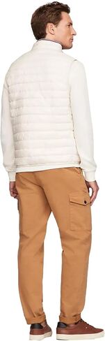 Tommy Hilfiger Men's Ultra Soft Lightweight Quilted Puffer Packable Vest, FeatherWhite, S in Saudi Arabia