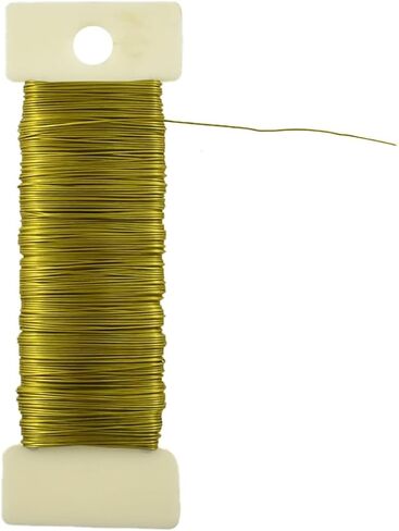 22Gauge Green Floral Wire 38Yards 115Feet Flexible Paddle Wire Metal Floral Wire Garden Wire Bindable Wire Floral for Crafts Christmas Wreaths Tree Floral Flower Arrangements Bouquet Wrapping in Saudi Arabia