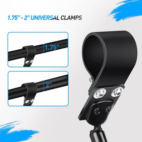 مرآة الرؤية الخلفية Frokom UTV، مرآة الرؤية الخلفية المركزية RZR لقفص قضيب لف مقاس 1.75 بوصة - 2 بوصة يناسب Polaris RZR 1000 XP Turbo PRO XP R Talon Pioneer 1000 YXZ 1000 Teryx Kawasaki Mule، محدب وقابل للتعديل in Kuwait