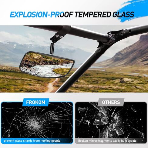 مرآة الرؤية الخلفية Frokom UTV، مرآة الرؤية الخلفية المركزية RZR لقفص قضيب لف مقاس 1.75 بوصة - 2 بوصة يناسب Polaris RZR 1000 XP Turbo PRO XP R Talon Pioneer 1000 YXZ 1000 Teryx Kawasaki Mule، محدب وقابل للتعديل in Kuwait