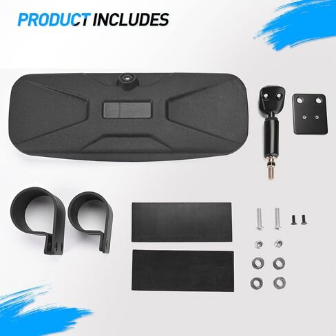 مرآة الرؤية الخلفية Frokom UTV، مرآة الرؤية الخلفية المركزية RZR لقفص قضيب لف مقاس 1.75 بوصة - 2 بوصة يناسب Polaris RZR 1000 XP Turbo PRO XP R Talon Pioneer 1000 YXZ 1000 Teryx Kawasaki Mule، محدب وقابل للتعديل in Kuwait