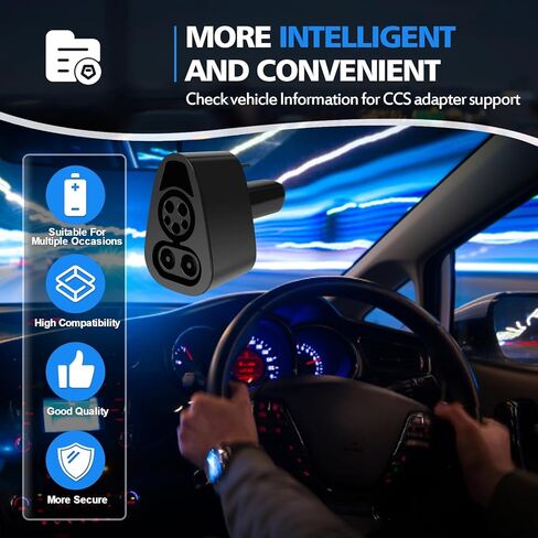 محول CCS1 إلى Tesla متوافق مع طراز Tesla 3/Y/S/X 500V DC 250KW محول شاحن CCS احترافي محول شحن سريع محول شاحن CCS محمول لمالك Tesla فقط in Kuwait