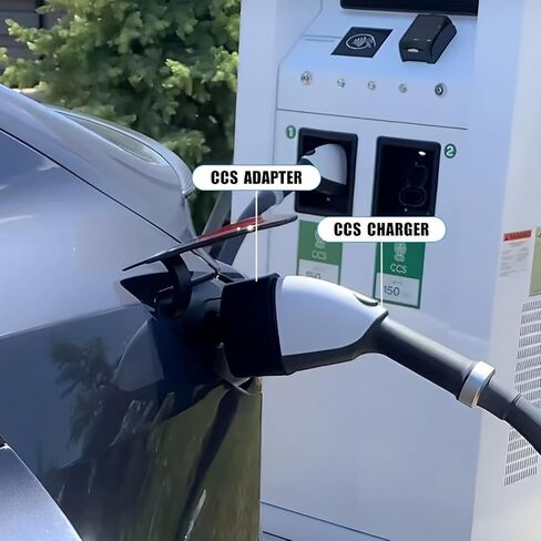 محول CCS1 إلى Tesla متوافق مع طراز Tesla 3/Y/S/X 500V DC 250KW محول شاحن CCS احترافي محول شحن سريع محول شاحن CCS محمول لمالك Tesla فقط in Kuwait