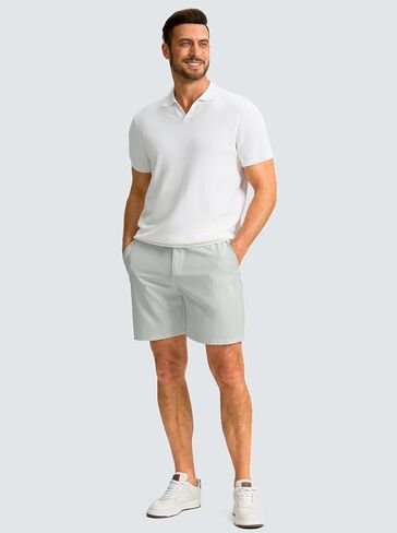 Men's Casual Shorts 7" Lightweight Golf Shorts for Men Stretch with 3 Pockets Quick Dry Breathable Work Shorts in Kuwait