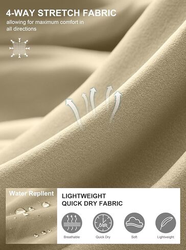 Men's Casual Shorts 7" Lightweight Golf Shorts for Men Stretch with 3 Pockets Quick Dry Breathable Work Shorts in Kuwait