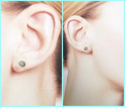 6mm Nephrite Jade Natural Green Genuine British Columbia Gemstone Round Sphere Ball Small Stud Earrings - Handmade March Birthday Birthstone Gift - 14K Gold Filled Posts in Saudi Arabia