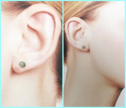 6mm Nephrite Jade Natural Green Genuine British Columbia Gemstone Round Sphere Ball Small Stud Earrings - Handmade March Birthday Birthstone Gift - 14K Gold Filled Posts in Saudi Arabia