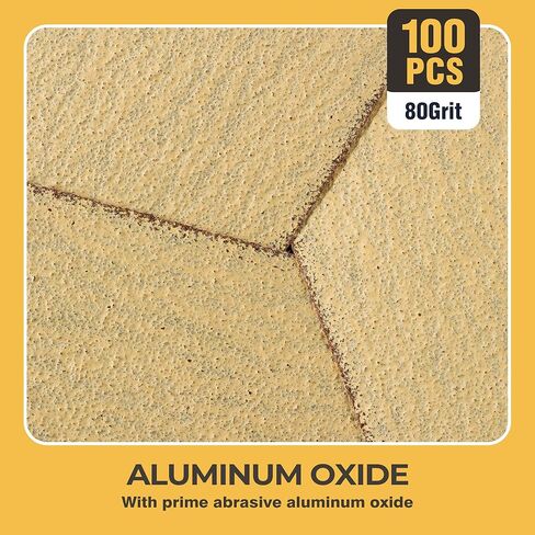 S SATC 1/4 Sheet Size Gold Sandpaper 100PCS Hoop and Loop Sandpaper 5.5" x 4.5" Sanding Sheets for Palm Sander 220 Grit Sandpaper Sheets for Wood Woodworking and Automotive in Kuwait