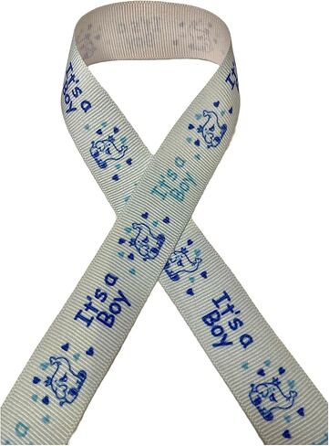 شريط أزرق لاستحمام الطفل - شريط استحمام من الساتان، مقاس 2.54 سم × 10 ياردات لكل منهما - شريط مثالي للأطفال للكشف عن الجنس، واحتفالات الأطفال حديثي الولادة، وحفلات أعياد الميلاد، والحرف اليدوية، وتغليف الهدايا in Kuwait