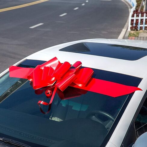 24" Car Bow (Red), Giant Car Bow, Large Car Bow | Bow for Car | for Graduation, Wedding, Anniversary, Birthday, Surprise Party in Saudi Arabia