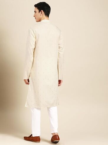 Men's Cotton Kurta Pajama Set Indian Party Traditional Ethnic Tunic Dress Wedding in Kuwait