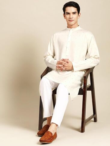 Men's Cotton Kurta Pajama Set Indian Party Traditional Ethnic Tunic Dress Wedding in Kuwait