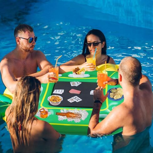 طاولة ألعاب حمام السباحة العائمة من ديجي للبالغين مع رغوة متينة، ملحقات حمام السباحة، صينية حوض استحمام ساخن، حامل مشروبات طعام قابل للنفخ، حاويات تبريد لحفلات الصيف، حمام سباحة داخلي وخارجي على الشاطئ in Kuwait