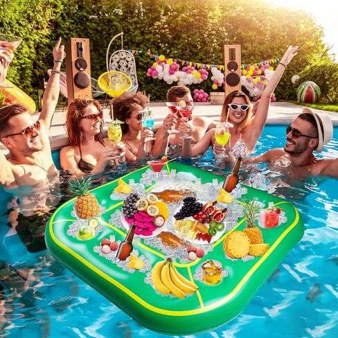 طاولة ألعاب حمام السباحة العائمة من ديجي للبالغين مع رغوة متينة، ملحقات حمام السباحة، صينية حوض استحمام ساخن، حامل مشروبات طعام قابل للنفخ، حاويات تبريد لحفلات الصيف، حمام سباحة داخلي وخارجي على الشاطئ in Kuwait