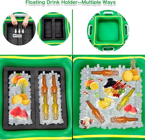 طاولة ألعاب حمام السباحة العائمة من ديجي للبالغين مع رغوة متينة، ملحقات حمام السباحة، صينية حوض استحمام ساخن، حامل مشروبات طعام قابل للنفخ، حاويات تبريد لحفلات الصيف، حمام سباحة داخلي وخارجي على الشاطئ in Kuwait