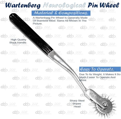 عجلة WARTENBERG PIN باللون الأسود من DDP in Kuwait