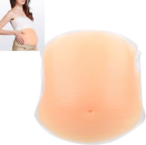 Fake Pregnancy Belly,Fake Pregnancy Belly Silicone Artificial Pregnant Tummy Photography Props with Straps (2-4 Months) in Saudi Arabia