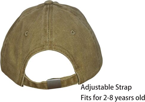 2PCS Excavator Toddler-Baseball-Hat - Embroidery Kids-Baseball-Cap Adjustable Dad-Hat for Boys Age 2-8 Cotton Toddler-Hat Khaki in Kuwait