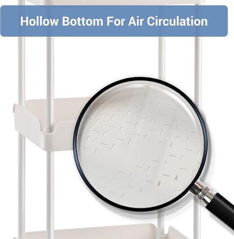 TOOLF 3 الطبقة المتداول عربة التخزين المنظم، عربة المرافق مع عجلات، عربة الحرفية المتداول، عربة الحضانة البيضاء المتداول لمنظم الطفل، عربات للمطبخ الحمام الغسيل النوم بجانب السرير in Kuwait