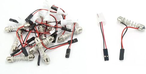 uxcell 20 Pcs 39mm BA9S Festoon Dome Adapter T10 Bulb Socket Connector for Car Light in Saudi Arabia