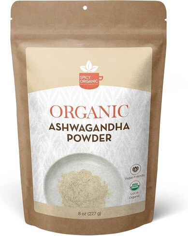Ashwagandha Root Powder 16 oz. – Pure and Raw Indian Ginseng (Withania Somnifera) - A Versatile Alternative for Supplements, Herbal Teas, and More, USDA Certified Organic, Non-GMO in Saudi Arabia