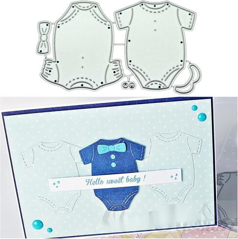 قطع معدنية لملابس الأطفال لصنع البطاقات، قطع قوالب استنسل لألبوم الصور DIY، قالب صناعة الورق والنقش in Kuwait